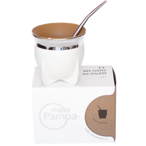 Mate Pampa Blanco - Boca Abierta