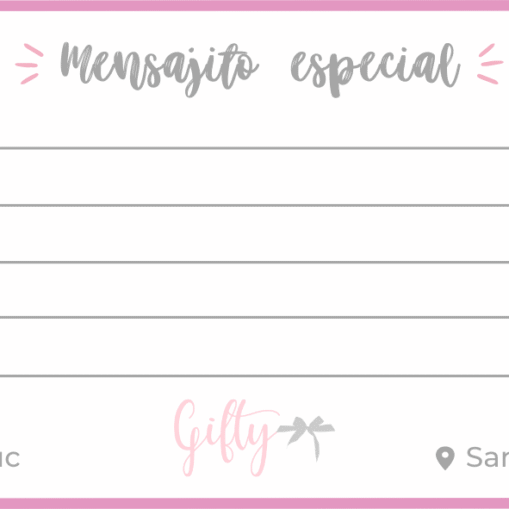 Tarjeta para mensaje especial