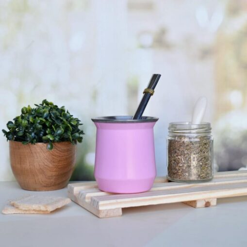 Mate de Acero Rosa