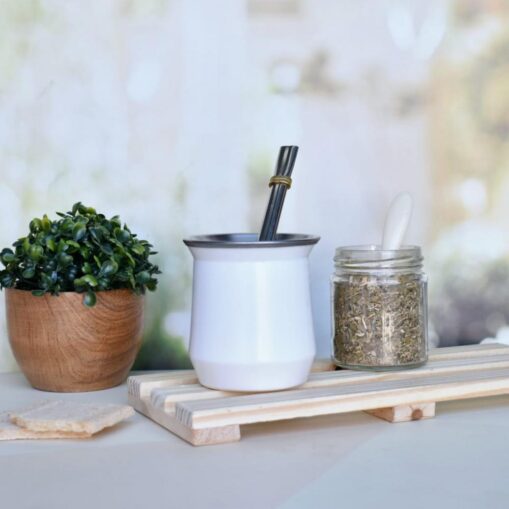Mate de Acero Blanco