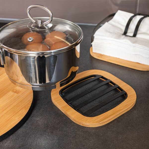 Posa Pava con Madera y Metal