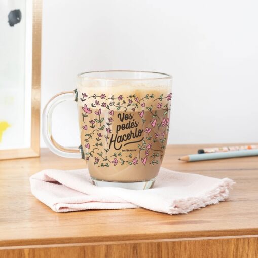 Taza Vidrio - Vos podes (Con packaging)