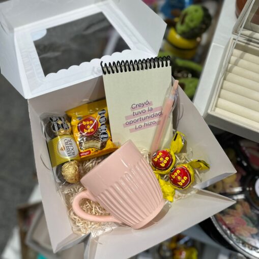 Box - Libreta con taza Rosa