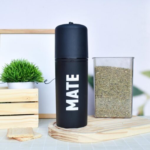 Mate autocebante 1.0 estampado negro
