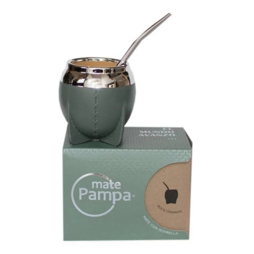 Mate Pampa Verde Oliva - Boca Cerrada