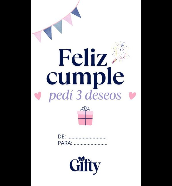 Tarjeton "Feliz cumple"