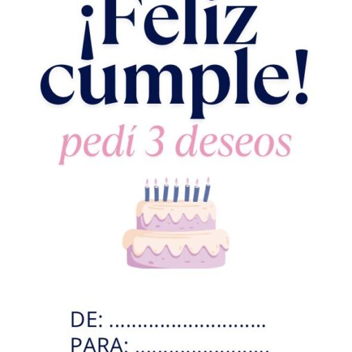 Tarjeton "Feliz cumple"