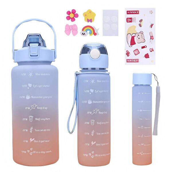 Botellas Deportivas x3 (Celeste)
