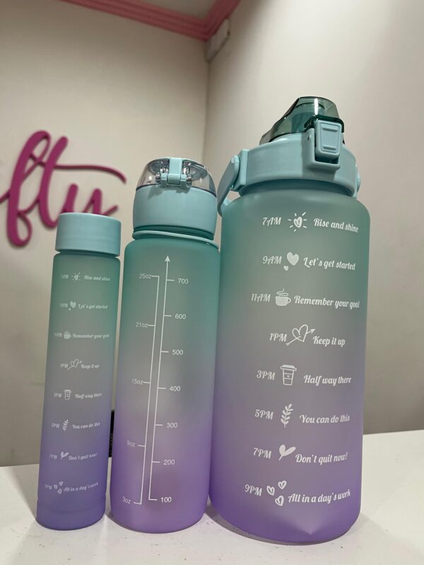 Botellas Deportivas x3 + Stickers (Verde) - Imagen 3