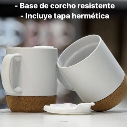 Taza Cerámica Base de corcho