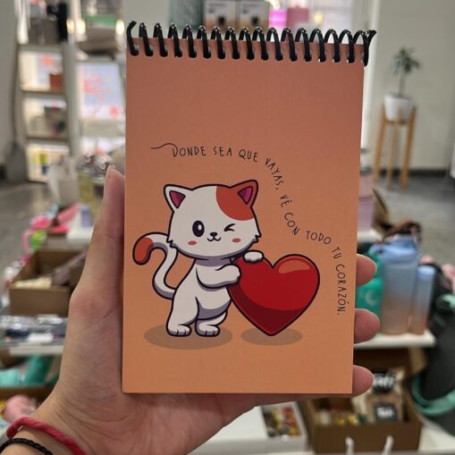 Libreta anillada "Ve con tu corazón"