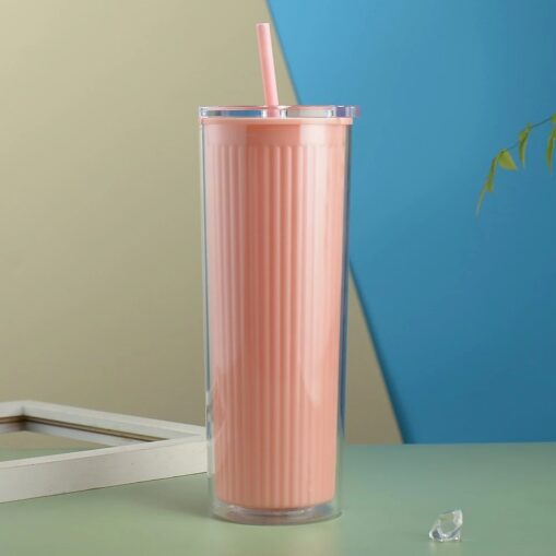 Vaso con tapa Rosa