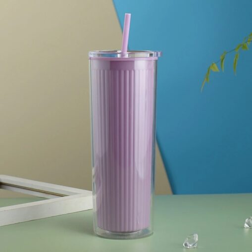 Vaso con tapa Violeta