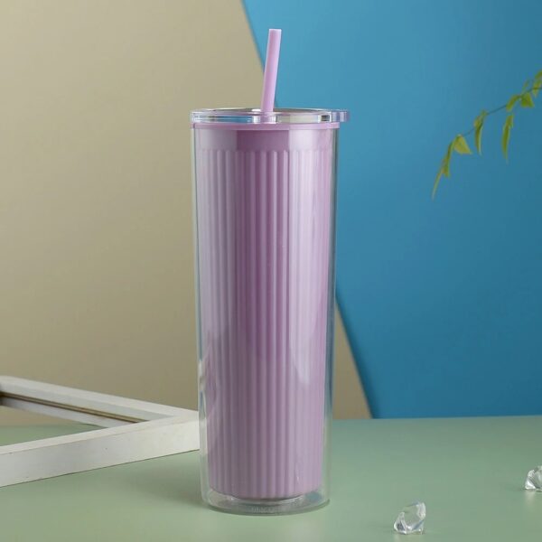 Vaso con tapa Violeta