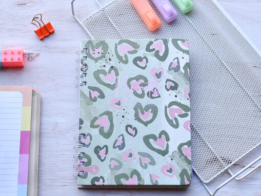 Cuadernos A5 | Tapa dura | Animal print verde
