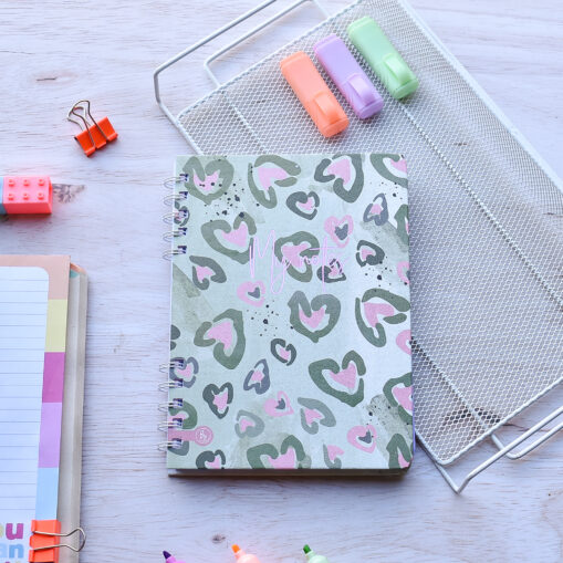 Cuadernos A5 | Tapa dura | Animal print verde