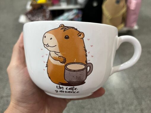 Tazón Capibara "Un café y arranco"