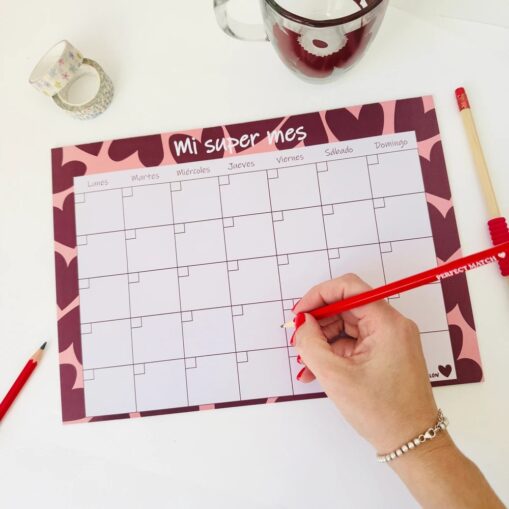 Planner mensual emblocado