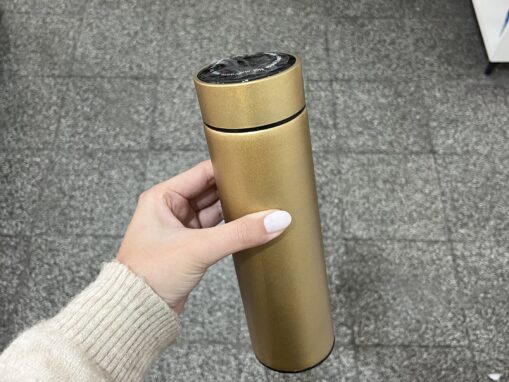 Termo Botella Con Pantalla LED 500ML Dorado