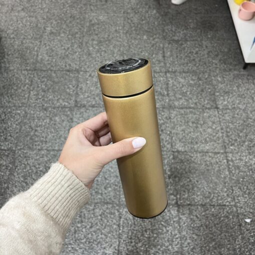 Termo Botella Con Pantalla LED 500ML Dorado
