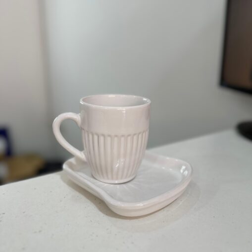 Combo taza canela+ plato tostada blanco