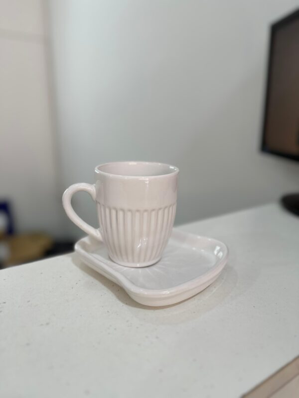 Combo taza canela+ plato tostada blanco