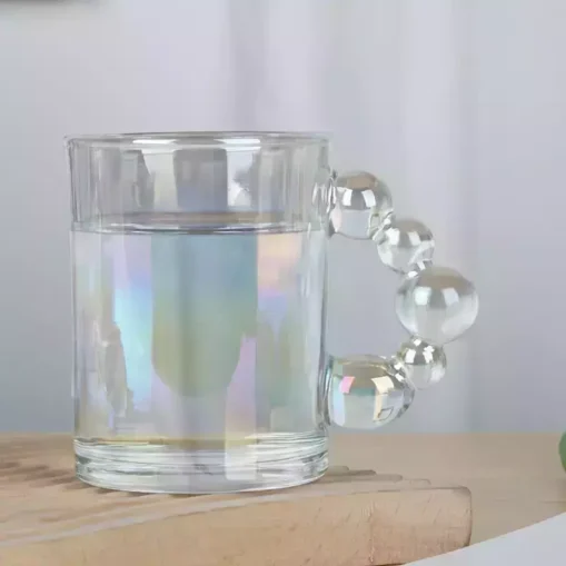 Taza Vidrio Tornasolada - Burbujas