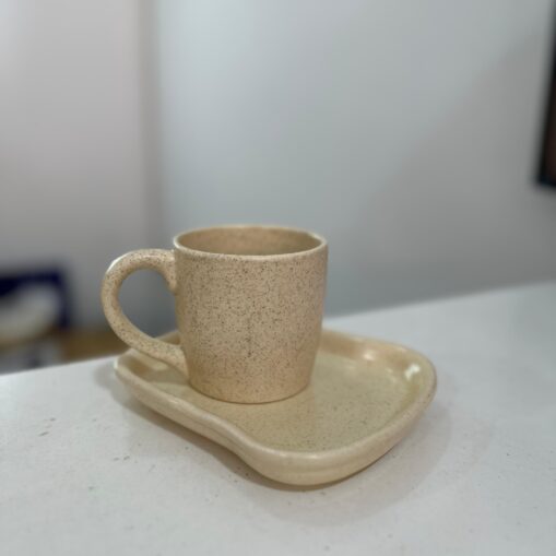 Combo taza jaspeada + plato tostada