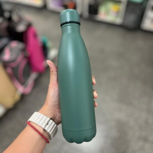 Botella de Acero Lisa Verde Militar