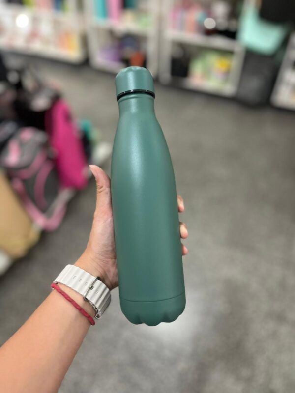 Botella de Acero Lisa Verde Militar
