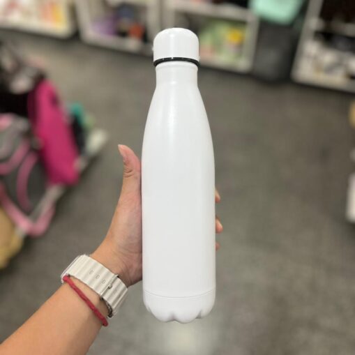 Botella de Acero Lisa Blanca