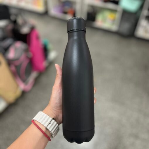 Botella de Acero Lisa Negra