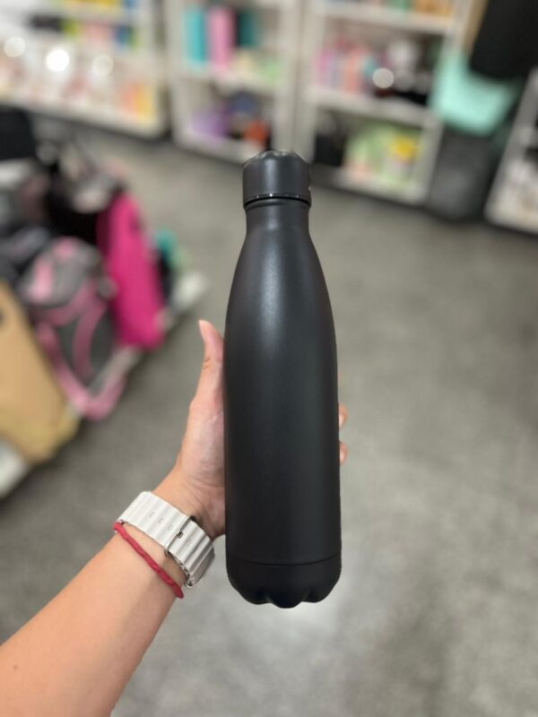 Botella de Acero Lisa Negra