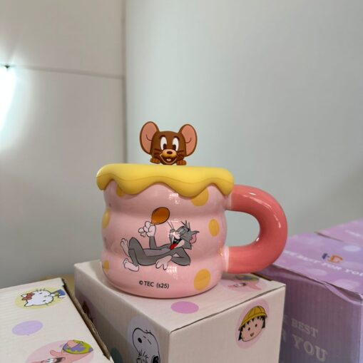 Taza con tapa Tom y Jerry
