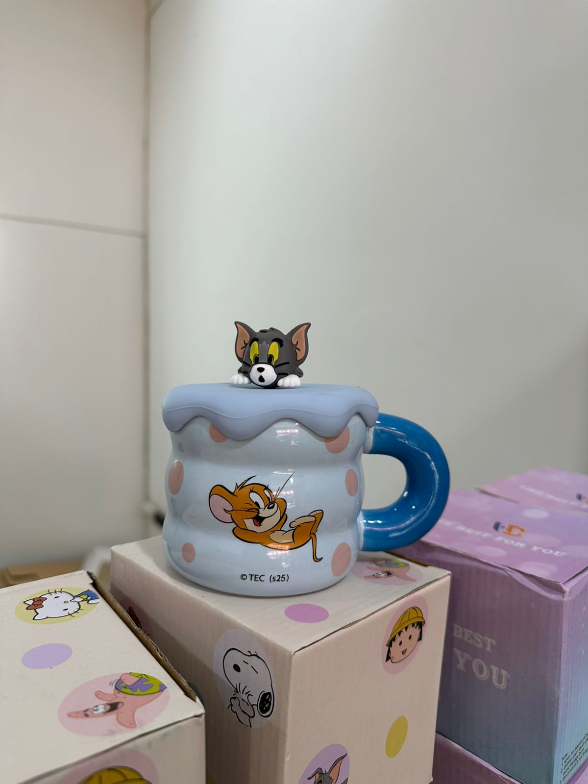 Taza con tapa Tom y Jerry