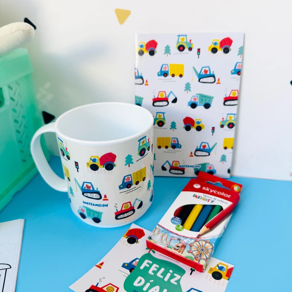 Taza Polimero + libreta + lapices | ALEGRÍA - Imagen 2