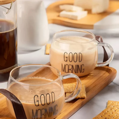Taza Vidrio Good morning