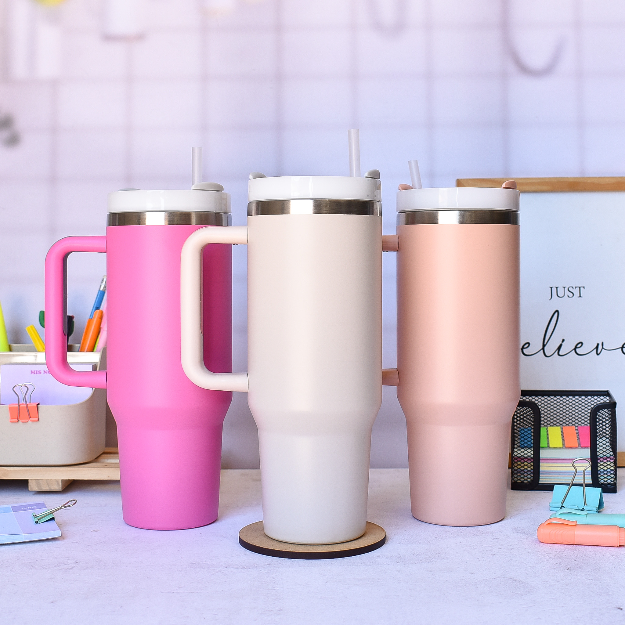 Vaso acero 1 lt - Crema