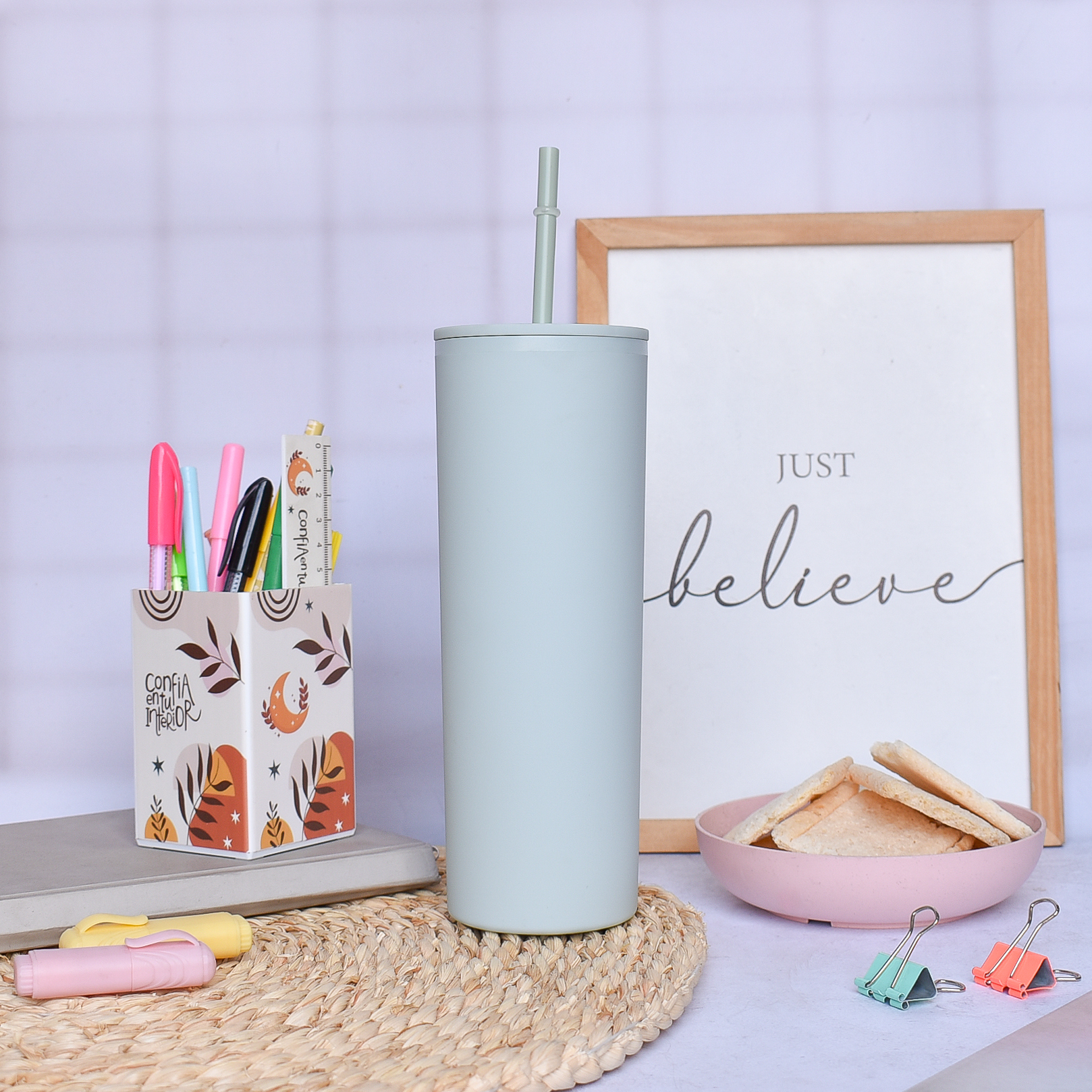 Vaso tubo 650 ml - Pistacho