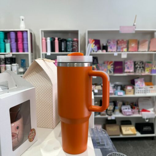 Vaso acero 1 lt - Naranja