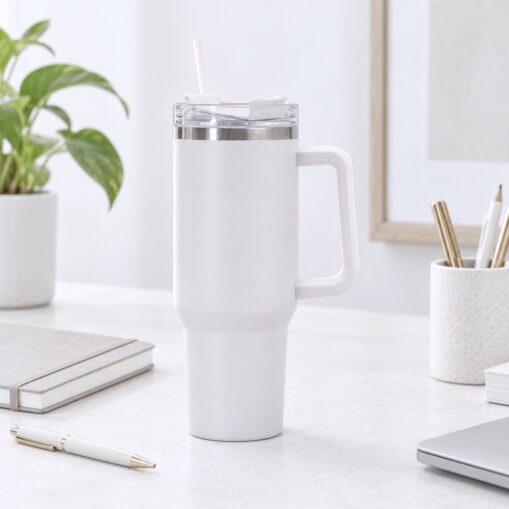Vaso acero 1 lt - Blanco