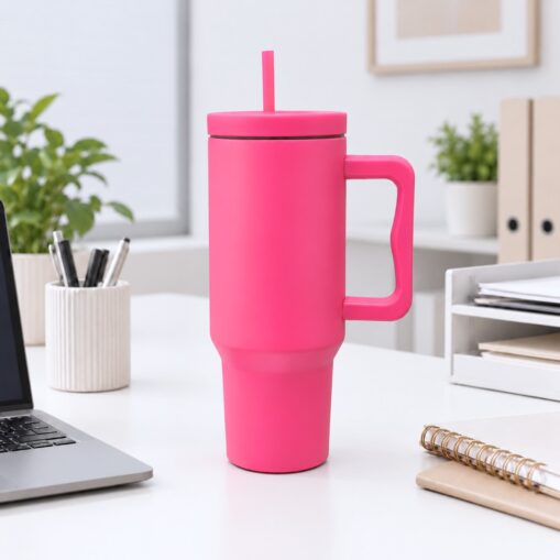 Vaso acero 1 lt - Rosa