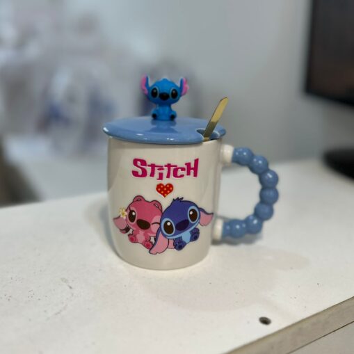 Taza importada Stitch y Angela