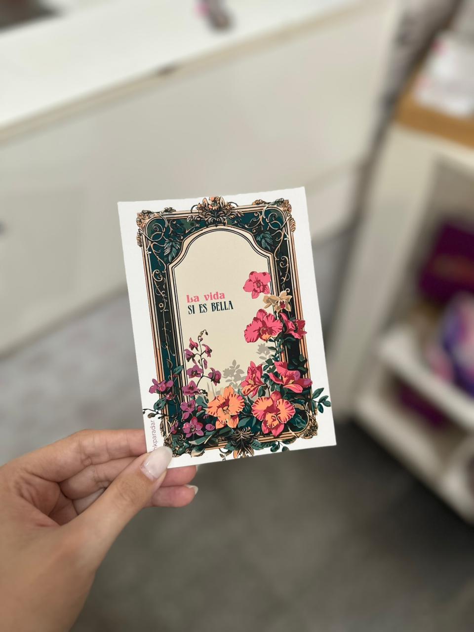 Tarjetón "La vida es bella"