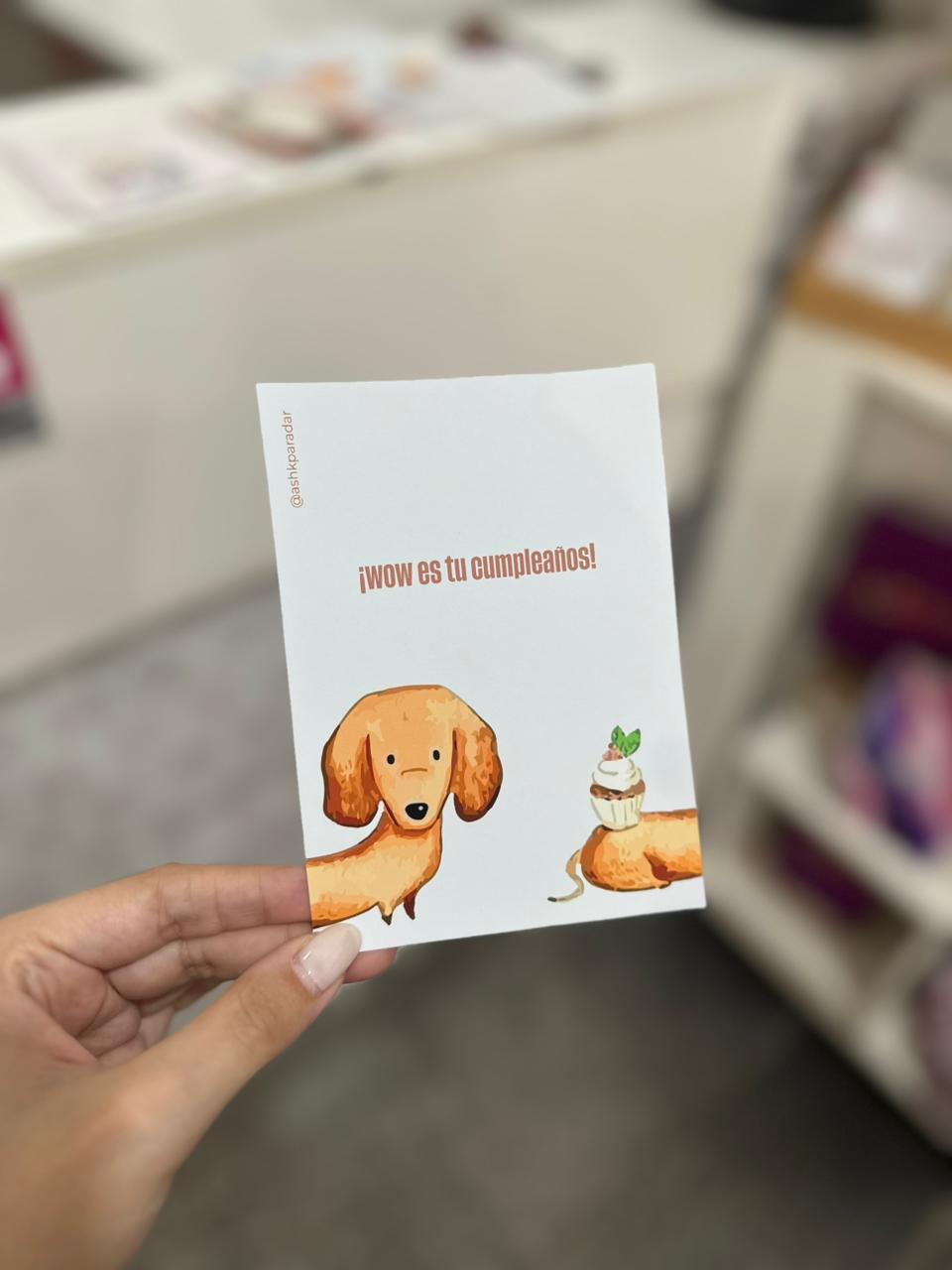 Tarjetón "Wow, es tu cumpleaños"