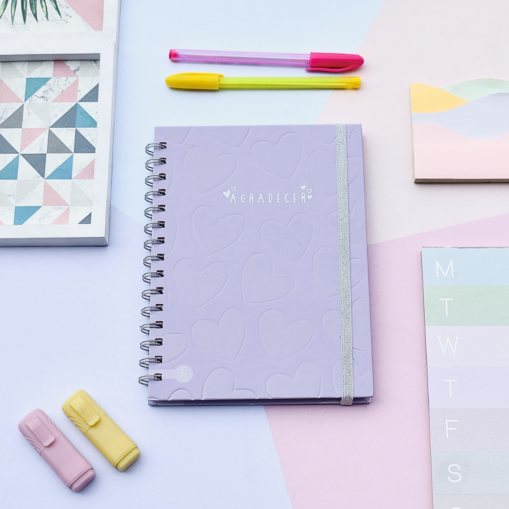 Cuadernos A5 | Tapa dura | Lila Pastel