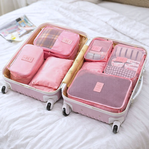 Set organizador de viaje - Rosa