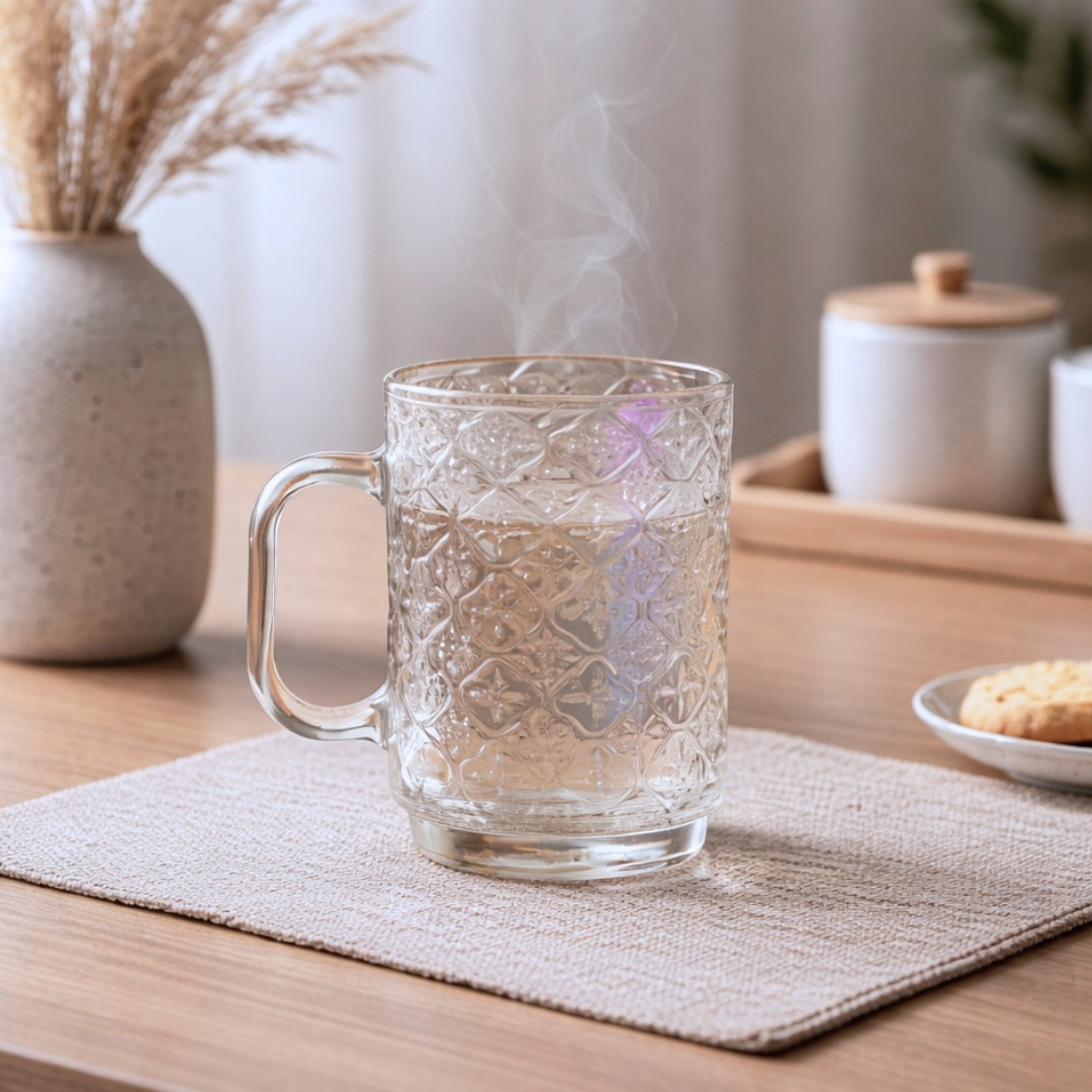 Taza Vidrio Tornasolada 390ml