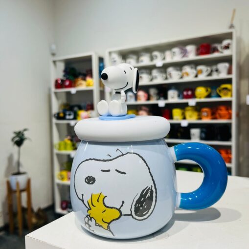 Taza Snoopy Importada Celeste