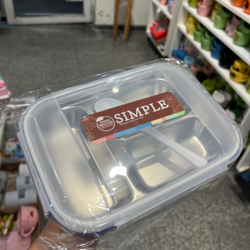 Lunchera plástica con compartimentos Azul